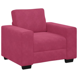 Sofa Fotel Wino Czerwone 60 cm Aksamit