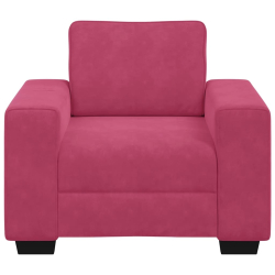 Sofa Fotel Wino Czerwone 60 cm Aksamit