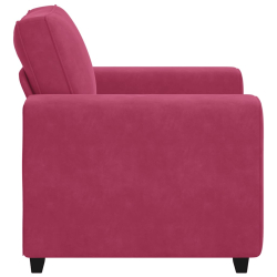 Sofa Fotel Wino Czerwone 60 cm Aksamit