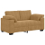Sofa dwuosobowa brązowa 120 cm aksamitna