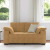 Sofa dwuosobowa brązowa 120 cm aksamitna