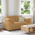 Sofa dwuosobowa brązowa 120 cm aksamitna