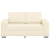 Sofa dwuosobowa kremowa 120 cm Tkanina sztruksowa