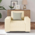 Sofa Fotel Kremowy 60 cm Tkanina Kordowa