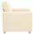 Sofa Fotel Kremowy 60 cm Tkanina Kordowa