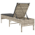 Leżak z poduszką Jasnoszary 55x200x44cm Polirattan