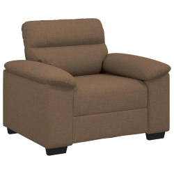 Sofa Fotel Brązowy 60 cm Tkanina