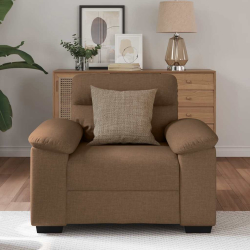 Sofa Fotel Brązowy 60 cm Tkanina