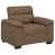 Sofa Fotel Brązowy 60 cm Tkanina