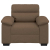 Sofa Fotel Brązowy 60 cm Tkanina