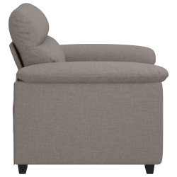 Sofa Fotel Taupe 60 cm Tkanina