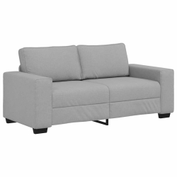 Sofa 2-osobowa, szara chmurowy, 140 cm, tkaniną