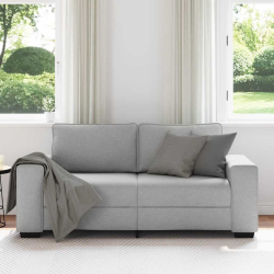 Sofa 2-osobowa, szara chmurowy, 140 cm, tkaniną