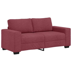 Sofa 2-osobowa, winna czerwień, 140 cm, tkaniną