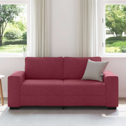 Sofa 2-osobowa, winna czerwień, 140 cm, tkaniną