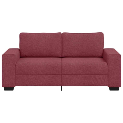 Sofa 2-osobowa, winna czerwień, 140 cm, tkaniną