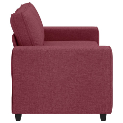 Sofa 2-osobowa, winna czerwień, 140 cm, tkaniną