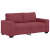 Sofa 2-osobowa, winna czerwień, 140 cm, tkaniną