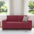 Sofa 2-osobowa, winna czerwień, 140 cm, tkaniną