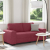 Sofa 2-osobowa, winna czerwień, 140 cm, tkaniną