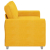 Sofa dwuosobowa, jasnożółta, 140 cm, tkanina sztruksowa
