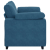 Sofa dwuosobowa, niebieska, 120 cm, aksamit