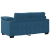 Sofa dwuosobowa, niebieska, 120 cm, aksamit