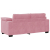 Sofa dwuosobowa, różowa, 140 cm, aksamit