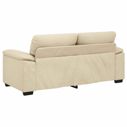Sofa 2-osobowa, kremowa, 140 cm, tkaniną
