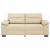 Sofa 2-osobowa, kremowa, 140 cm, tkaniną