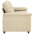 Sofa 2-osobowa, kremowa, 140 cm, tkaniną