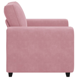 Sofa Fotel Różowy 60 cm Aksamit