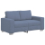 Sofa dwuosobowa niebieska 120 cm tkanina sztruksowa