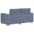 Sofa dwuosobowa niebieska 120 cm tkanina sztruksowa