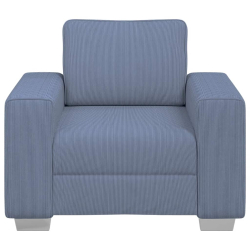 Sofa Fotel Niebieski 60 cm Tkanina Corduroy