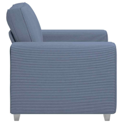 Sofa Fotel Niebieski 60 cm Tkanina Corduroy