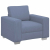 Sofa Fotel Niebieski 60 cm Tkanina Corduroy