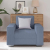 Sofa Fotel Niebieski 60 cm Tkanina Corduroy