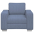 Sofa Fotel Niebieski 60 cm Tkanina Corduroy