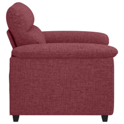 Sofa Fotel Wino Czerwone 60 cm Tkanina