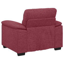 Sofa Fotel Wino Czerwone 60 cm Tkanina