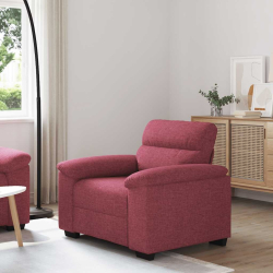 Sofa Fotel Wino Czerwone 60 cm Tkanina