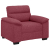 Sofa Fotel Wino Czerwone 60 cm Tkanina