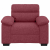 Sofa Fotel Wino Czerwone 60 cm Tkanina