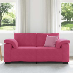 Sofa dwuosobowa, wino czerwone, 140 cm, aksamit