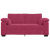Sofa dwuosobowa, wino czerwone, 140 cm, aksamit