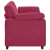 Sofa dwuosobowa, wino czerwone, 140 cm, aksamit
