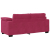 Sofa dwuosobowa, wino czerwone, 140 cm, aksamit