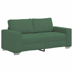 Sofa dwuosobowa, dżunglowa zielona, 140 cm, tkanina sztruksowa
