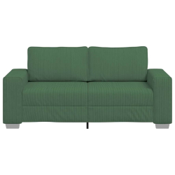 Sofa dwuosobowa, dżunglowa zielona, 140 cm, tkanina sztruksowa